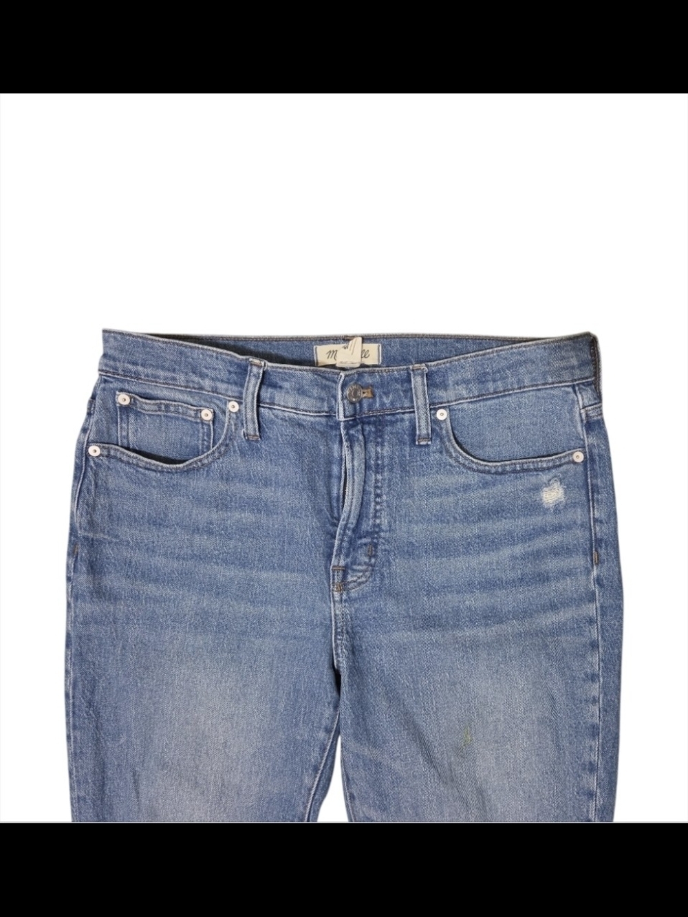 Madewell The Mid Rise Perfect Vintage Jean Straight Leg Distressed Size 29 - Picture 3 of 14